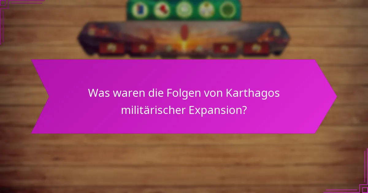 Wie etablierte Karthago strategische Allianzen?