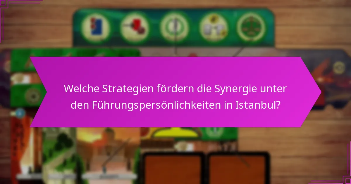 Welche Strategien fördern die Synergie unter den Führungspersönlichkeiten in Istanbul?