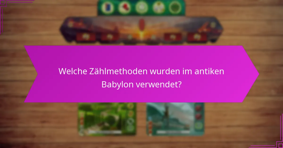Welche Zählmethoden wurden im antiken Babylon verwendet?